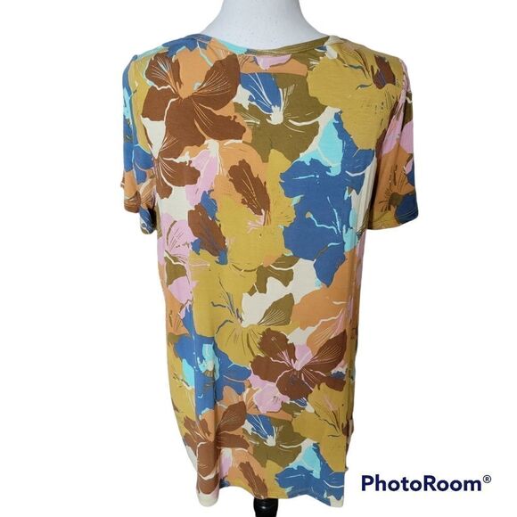 LOGO Lori Goldstein Floral Print Top. Size M. - Picture 4 of 7